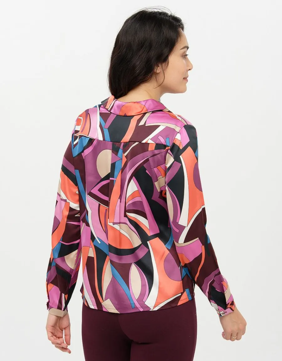 Christine Laure Chemisiers & Blouses|Hauts*Chemisier rose satiné