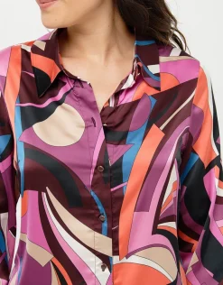 Christine Laure Chemisiers & Blouses|Hauts*Chemisier rose satiné