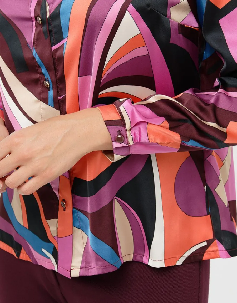 Christine Laure Chemisiers & Blouses|Hauts*Chemisier rose satiné