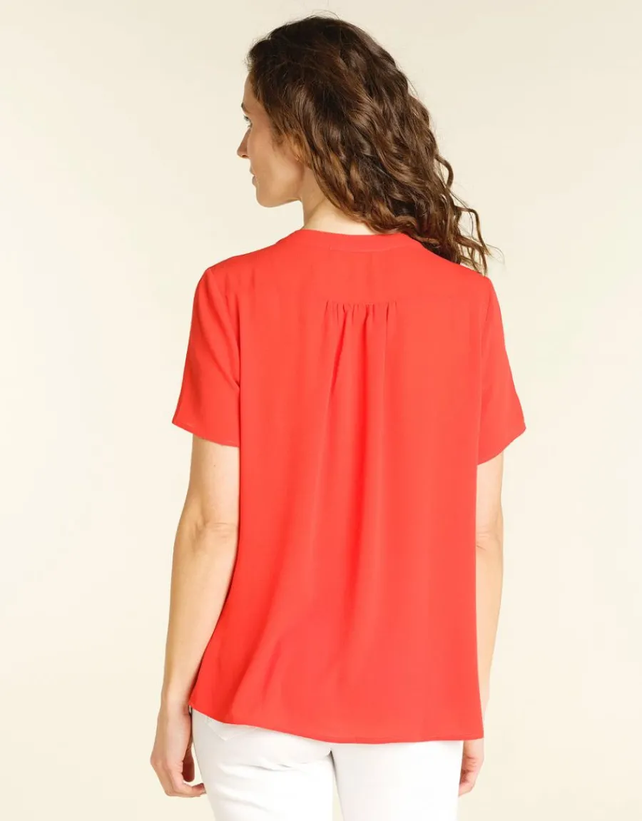 Christine Laure Chemisiers & Blouses|Hauts*Chemisier rouge dentelle