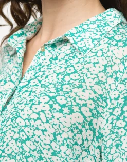 Christine Laure Chemisiers & Blouses|Hauts*Chemisier vert fleuri