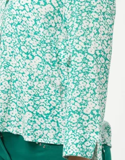 Christine Laure Chemisiers & Blouses|Hauts*Chemisier vert fleuri