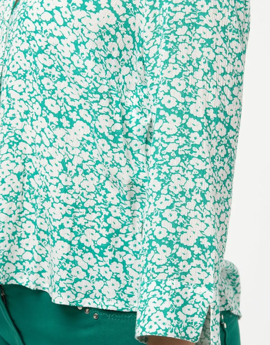 Christine Laure Chemisiers & Blouses|Hauts*Chemisier vert fleuri