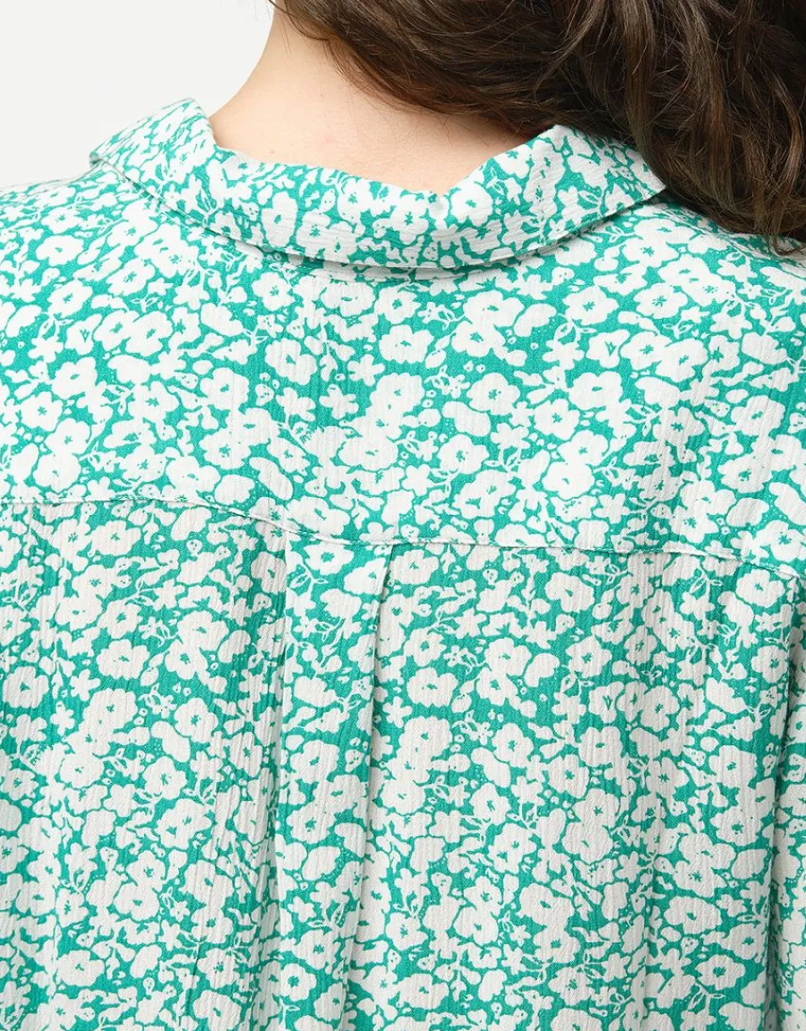 Christine Laure Chemisiers & Blouses|Hauts*Chemisier vert fleuri