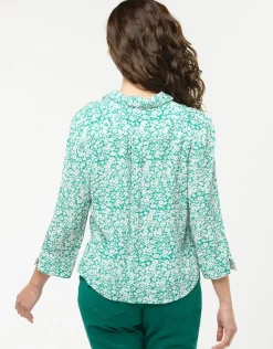 Christine Laure Chemisiers & Blouses|Hauts*Chemisier vert fleuri