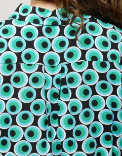 Christine Laure Chemisiers & Blouses|Hauts*Chemisier vert noir pop