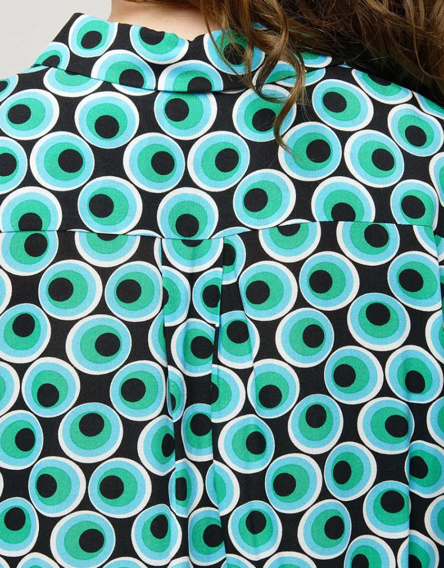 Christine Laure Chemisiers & Blouses|Hauts*Chemisier vert noir pop