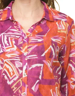 Christine Laure Chemisiers & Blouses|Hauts*Chemisier violet coton