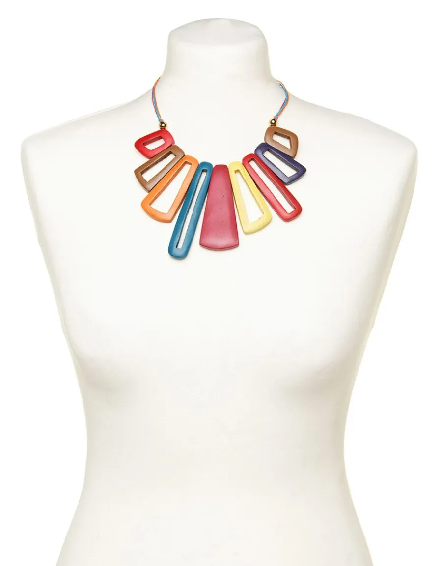 Christine Laure Bijoux|Accessoires*Collier bois multicolore