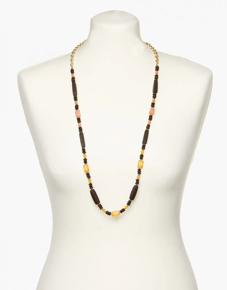 Christine Laure Bijoux|Accessoires*Collier sautoir marron