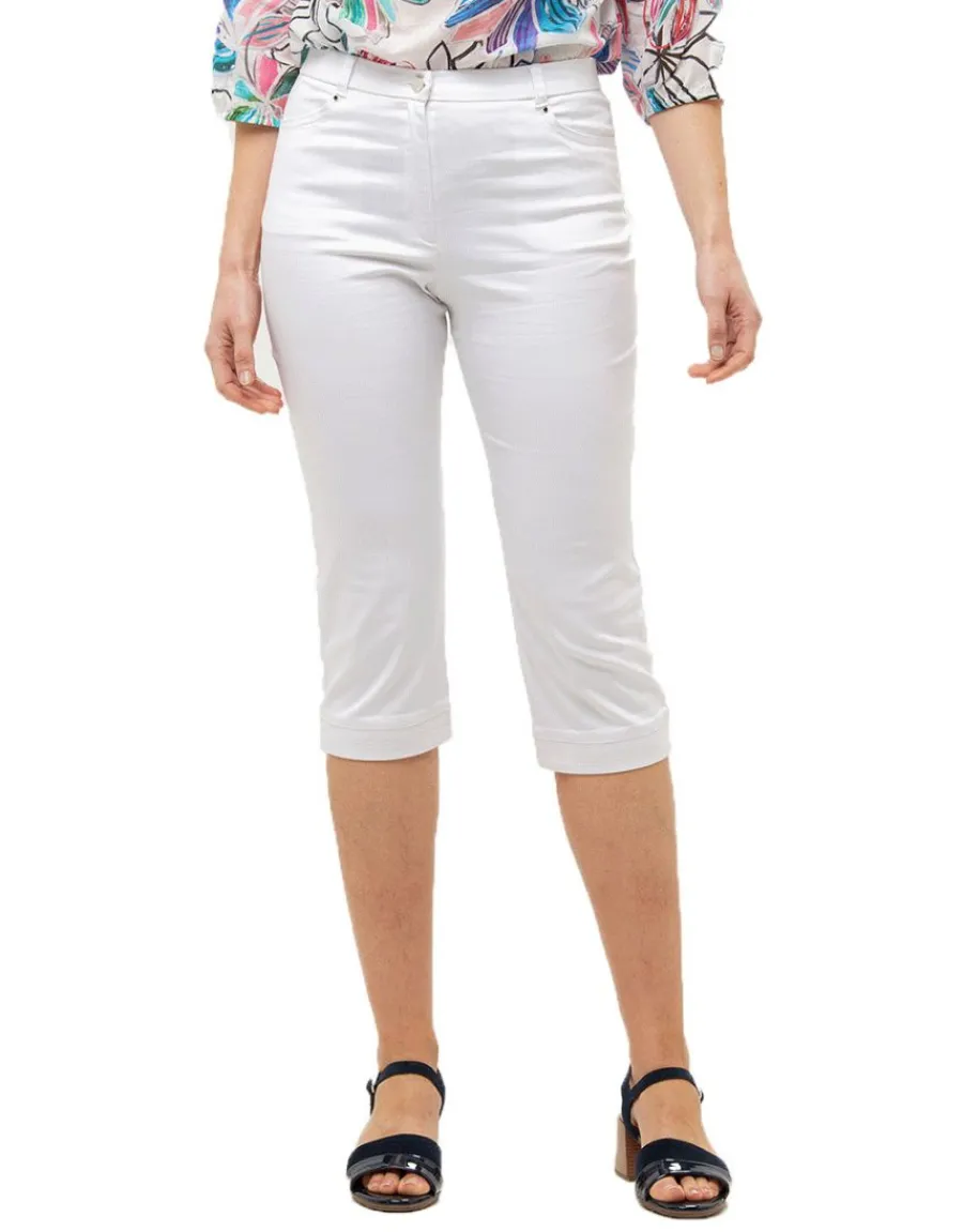 Christine Laure Pantacourts|Pantalons*Corsaire coton blanc