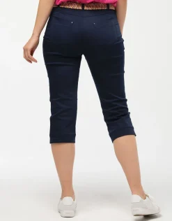 Christine Laure Pantacourts|Pantalons*Corsaire coton bleu