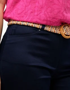 Christine Laure Pantacourts|Pantalons*Corsaire coton bleu