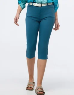 Christine Laure Pantacourts|Pantalons*Corsaire coton émeraude