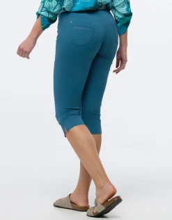 Christine Laure Pantacourts|Pantalons*Corsaire coton émeraude