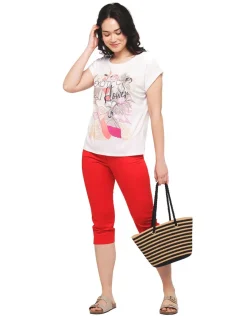 Christine Laure Pantacourts*Corsaire coton rouge