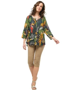 Christine Laure Pantacourts|Pantalons*Corsaire coton taupe