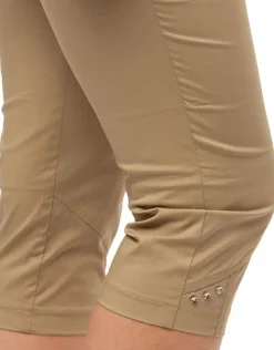 Christine Laure Pantacourts|Pantalons*Corsaire coton taupe