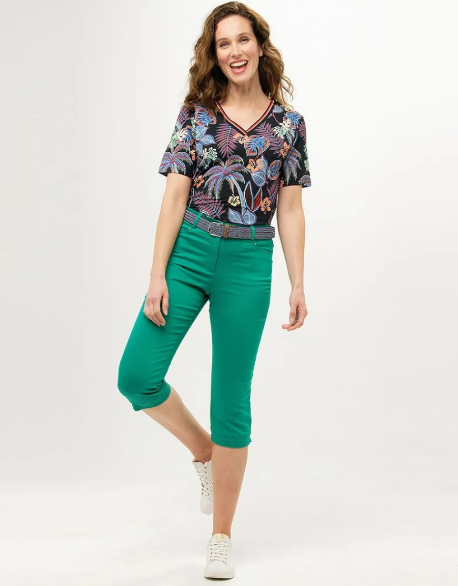 Christine Laure Pantacourts*Corsaire coton vert