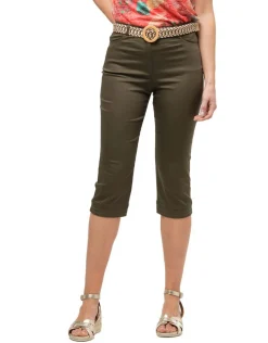 Christine Laure Pantacourts*Corsaire kaki coton