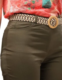 Christine Laure Pantacourts*Corsaire kaki coton