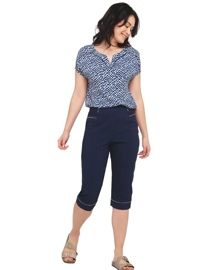 Christine Laure Pantacourts*Corsaire marine coton