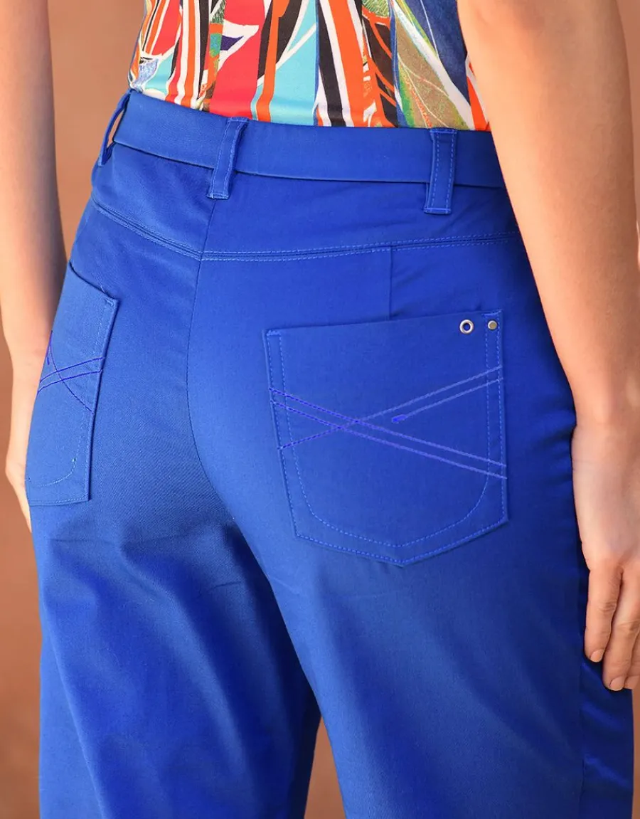 Christine Laure Pantacourts*Corsaire stretch bleu roi