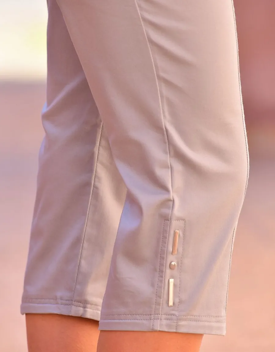 Christine Laure Pantacourts|Pantalons*Corsaire stretch gris