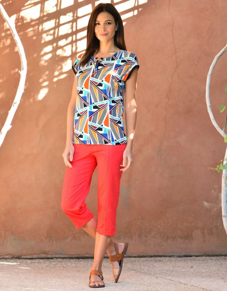 Christine Laure Pantacourts*Corsaire stretch rouge