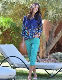 Christine Laure Pantacourts*Corsaire stretch vert