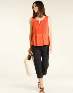 Christine Laure T-shirts|Hauts*Débardeur coton flammé