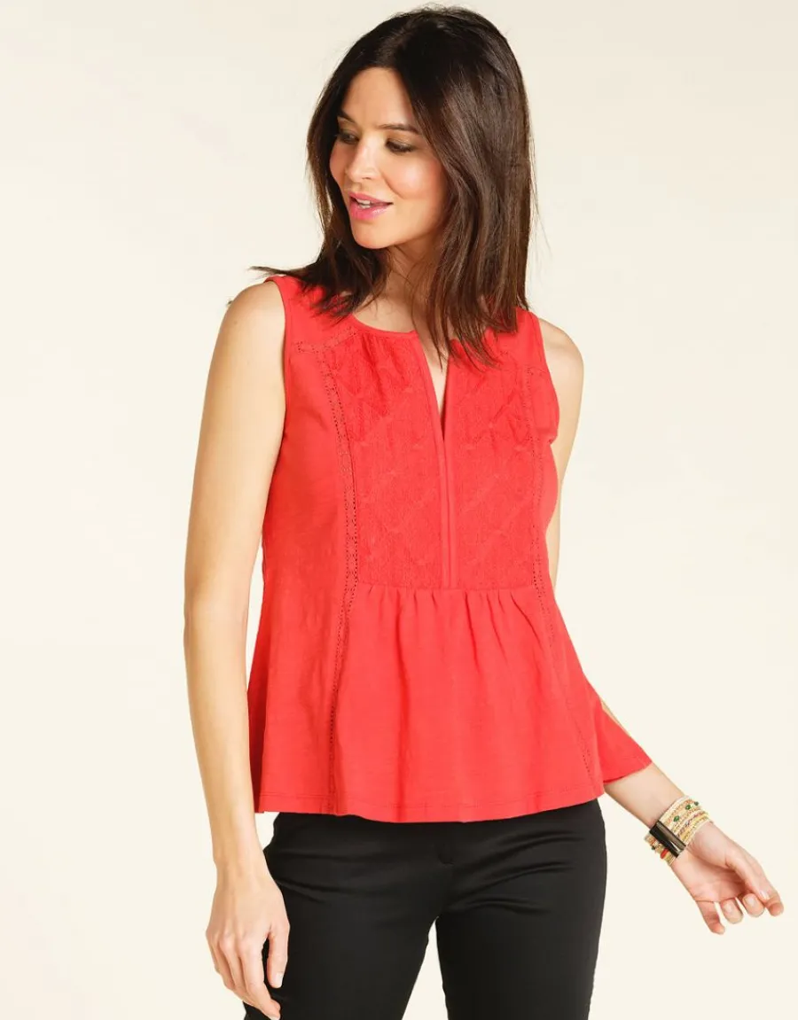 Christine Laure T-shirts|Hauts*Débardeur coton rouge