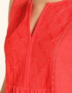 Christine Laure T-shirts|Hauts*Débardeur coton rouge