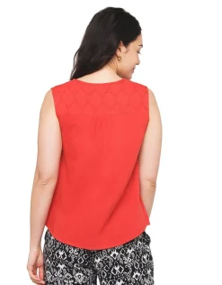 Christine Laure T-shirts|Hauts*Débardeur rouge coton