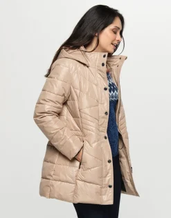Christine Laure Doudounes|Parkas*Doudoune beige imprimé