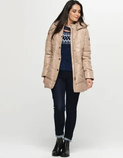 Christine Laure Doudounes|Parkas*Doudoune beige imprimé