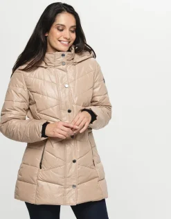 Christine Laure Doudounes|Parkas*Doudoune beige imprimé