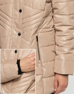 Christine Laure Doudounes|Parkas*Doudoune beige imprimé