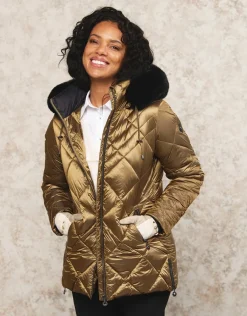 Christine Laure Doudounes|Parkas*Doudoune mordoré kaki