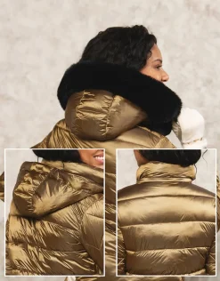 Christine Laure Doudounes|Parkas*Doudoune mordoré kaki