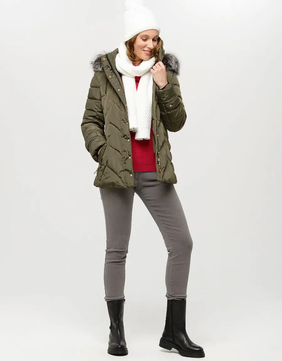 Christine Laure Doudounes|Parkas*Doudoune vert kaki