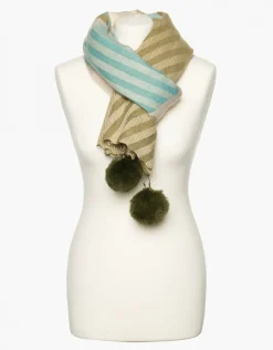 Christine Laure Accessoires*Echarpe ocre à rayures