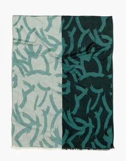 Christine Laure Accessoires*Echarpe verte imprimée