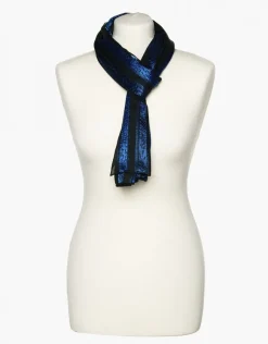 Christine Laure Accessoires*Etole noir bleu motif