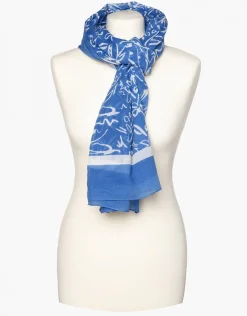 Christine Laure Foulards|Accessoires*Foulard bleu coton