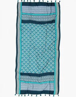 Christine Laure Foulards|Accessoires*Foulard bleu imprimé