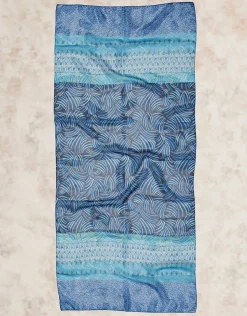 Christine Laure Foulards|Accessoires*Foulard bleu imprimé