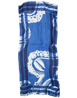 Christine Laure Foulards|Accessoires*Foulard bleu imprimé