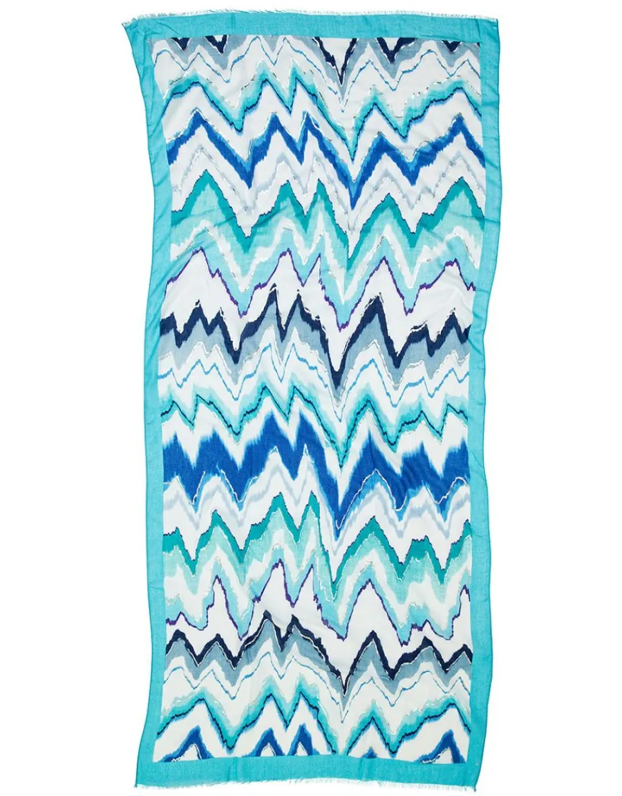 Christine Laure Foulards|Accessoires*Foulard bleu imprimé