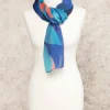 Christine Laure Foulards|Accessoires*Foulard bleu imprimé